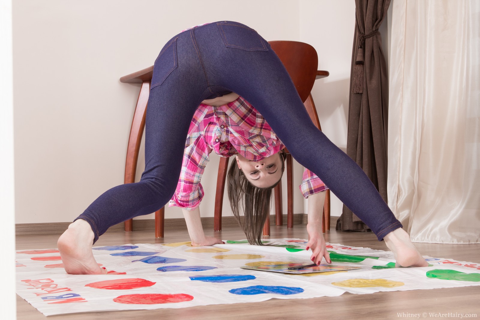 Whitney Plays Naked Twister And Has Naked Fun