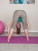 Valentine does yoga but then strips for naked yoga - picture #8