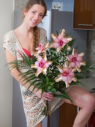 Ryisya shows off flowers and strips in kitchen - picture #9