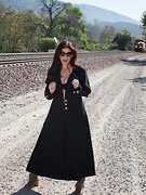 Alicia Silver strips naked on the train tracks  - picture #1
