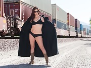 Alicia Silver strips naked on the train tracks  - picture #5