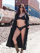 Alicia Silver strips naked on the train tracks  - picture #10