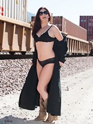 Alicia Silver strips naked on the train tracks  - picture #12