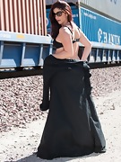 Alicia Silver strips naked on the train tracks  - picture #13
