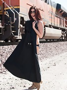 Alicia Silver strips naked on the train tracks  - picture #19