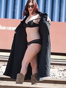 Alicia Silver strips naked on the train tracks  - picture #30