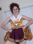 Cheerleader Fiona M cheers and then strips naked  - picture #1