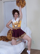 Cheerleader Fiona M cheers and then strips naked  - picture #4
