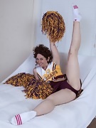 Cheerleader Fiona M cheers and then strips naked  - picture #12