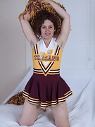 Cheerleader Fiona M cheers and then strips naked  - picture #15
