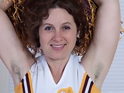 Cheerleader Fiona M cheers and then strips naked  - picture #16