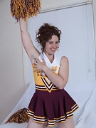 Cheerleader Fiona M cheers and then strips naked  - picture #17