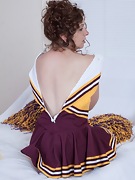 Cheerleader Fiona M cheers and then strips naked  - picture #33