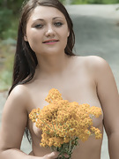 Outdoors stripping and flowers with Angelica Snow  - picture #5