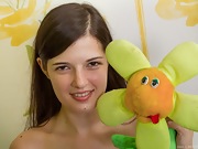 Lima masturbates with her orange toy looking hot  - picture #18