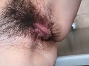 Cherry spreads her hairy ass cheeks - picture #4