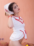 Hairy Cherry plays naughty nurse - picture #14