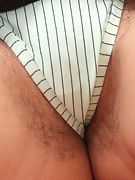 Ansie plays with her hairy pussy - picture #5