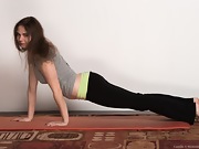 Camille gets naked on yoga mat showing off body  - picture #8