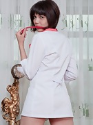 Nurse Sasha M rides her dildo - picture #6