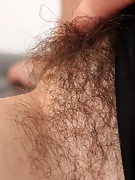 Nessy lifts her dress and reveals her lovely hairy secret - picture #18