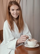 Ogil Basted strips off robe after her coffee  - picture #1