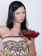 Bianka spread eagle with her cherries - picture #2