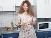 Elena V masturbates in her kitchen - picture #3