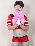Rubina is a sexy and stripping cheerleader  - picture #4