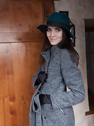 Maia strips naked showing off her new grey hat - picture #12