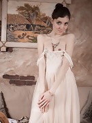 Maia strips naked from her long dress - picture #20