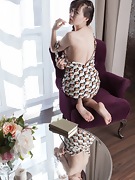 Ksenia Yankovskaya strips naked on her armchair - picture #2