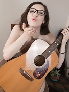 Ember Stone strips naked playing her guitar - picture #14