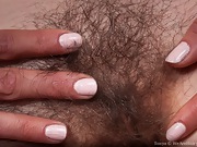 Tanya treats her hairy pussy after a long night - picture #12