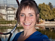 Tanya takes a breather from her tennis practice - picture #4