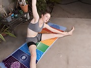 Apricot Pitts does sexy naked yoga today - picture #37