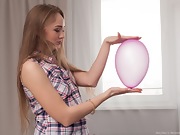 Alex Diaz blows a balloon and masturbates - picture #11