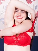 Animee strips naked while in her red dress - picture #37