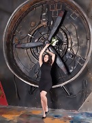Ramira strips naked in front of propellers  - picture #1