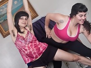 Sarah S and Cleo have a hairy x rated workout - picture #2