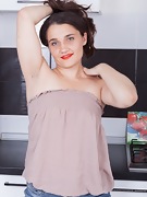 Sanita strips naked in her kitchen - picture #36