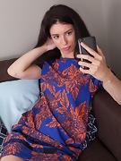 Ralina takes selfies and gets naked on her sofa - picture #3