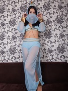 Tanita strips naked in her belly dancer uniform  - picture #1