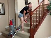 Lindsay makes vacuuming sexy - picture #12