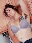 Hairy girl Valerie does laundry - picture #33