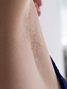 Natinella brushes her hairy pussy and masturbates - picture #11