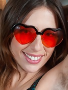 Simone enjoys her red sunglasses and being naked  - picture #5