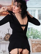 Nimfa Mannay poses in her sexy black dress - picture #13