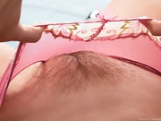 Hairy woman Leona Lee is pretty in pink - picture #26