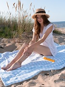 Polly strips naked while at the beach - picture #8